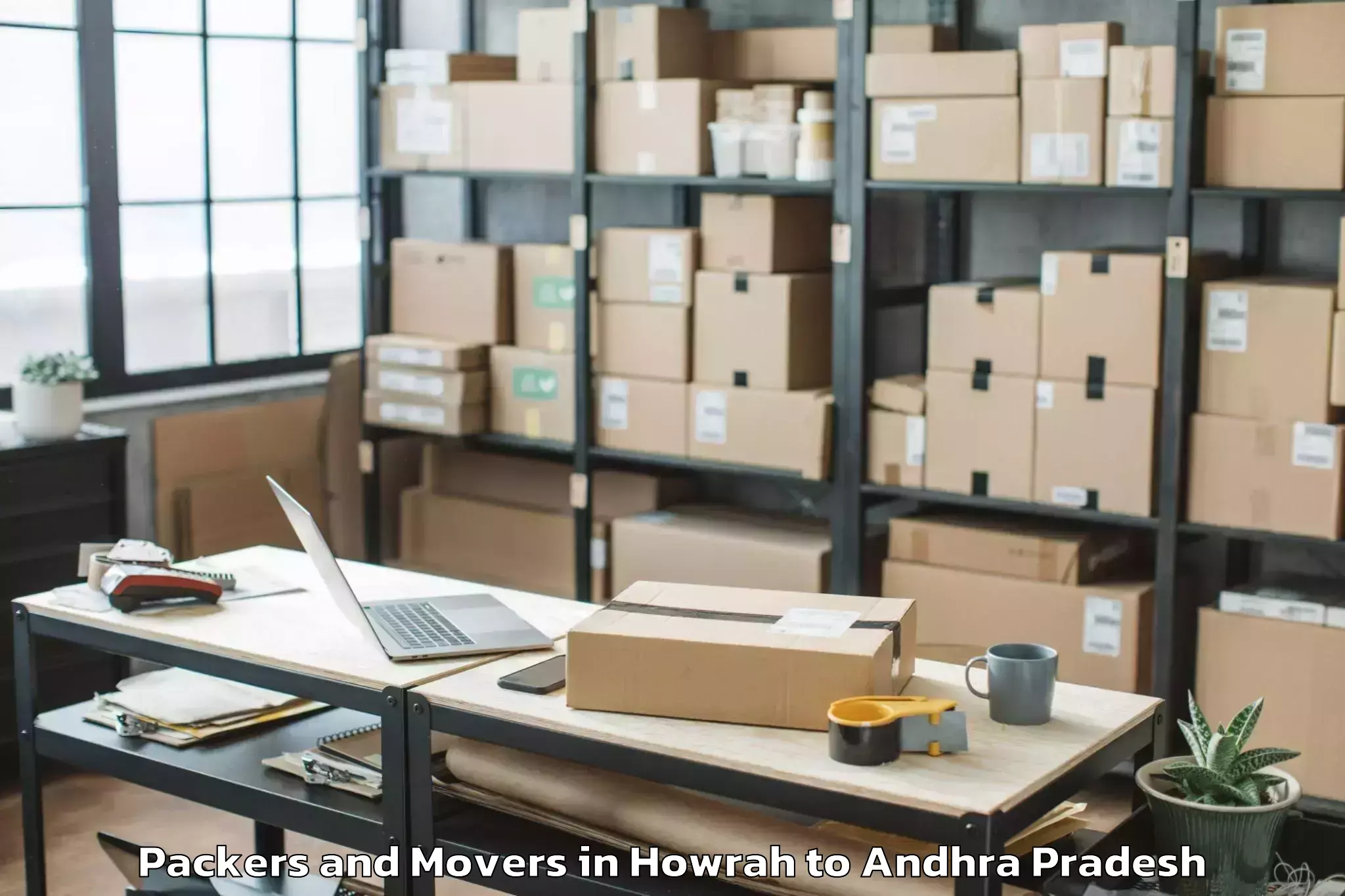 Reliable Howrah to Narasaraopet Packers And Movers